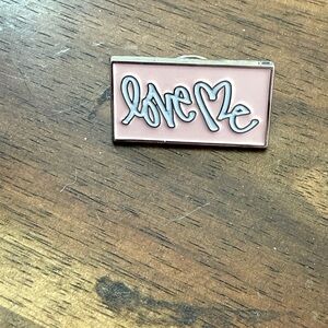Pink 'Love Me' Enamel Pin